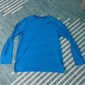 Nike Men's Vibrant Blue Long Sleeve Tee